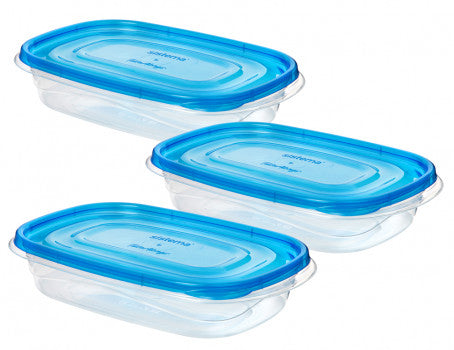 Sistema takealongs rectangle pack of 3 - 950ml